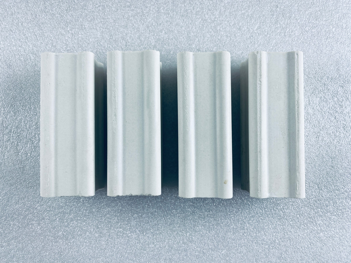 Lot Of 4 - Kiln Approx. 4" Tall x 1.5" Wide Squared End Posts
