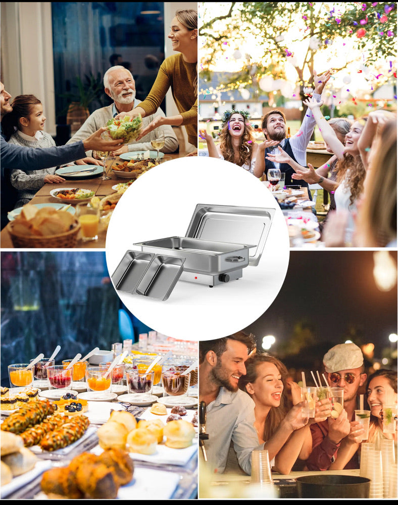 New Other Garvee 9QT (2 ×1/2 Pan) Electric Chafing Dish With Temperature Control