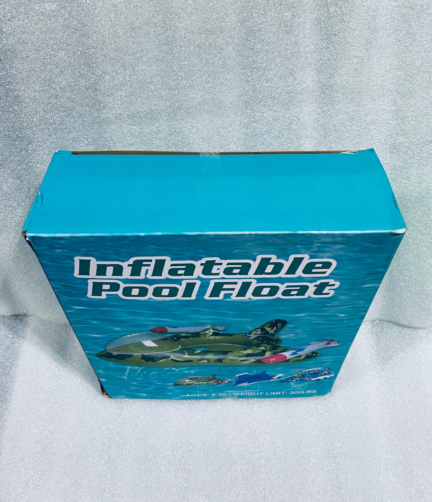 #70 - new Inflatable Pool Float, Weight Limit 300lbs Camo Ship W/Missles- (READ) - (IN CONDITION AS SHOWN)