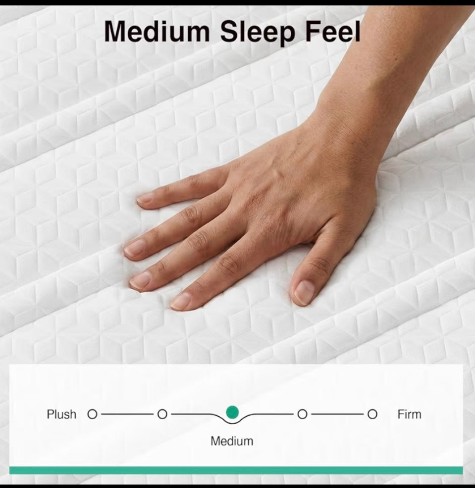 New Novilla 10” Twin Cooling Hybrid Gel Memory Foam Mattress