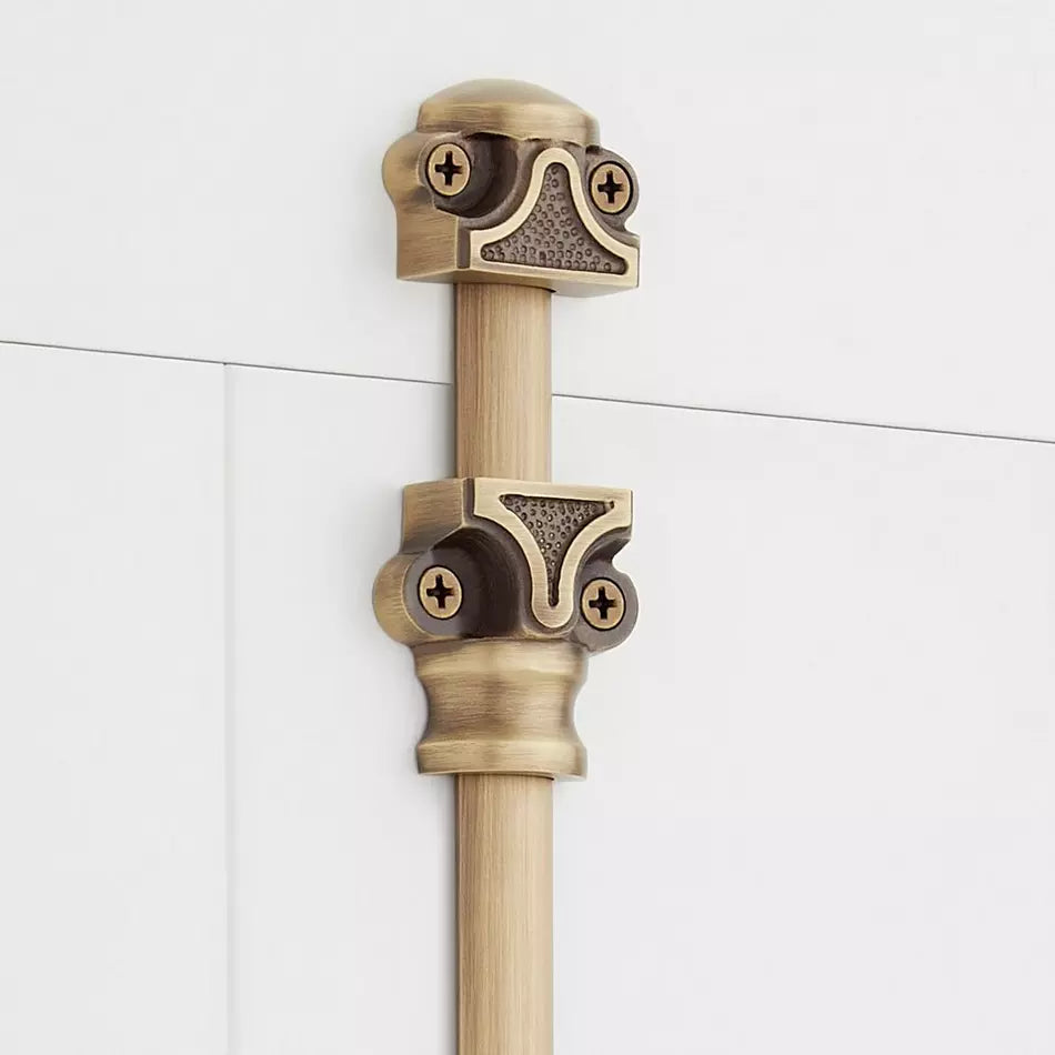 New Other Signature Hardware Corabel Brass Window Cremone Bolt, Antique Brass