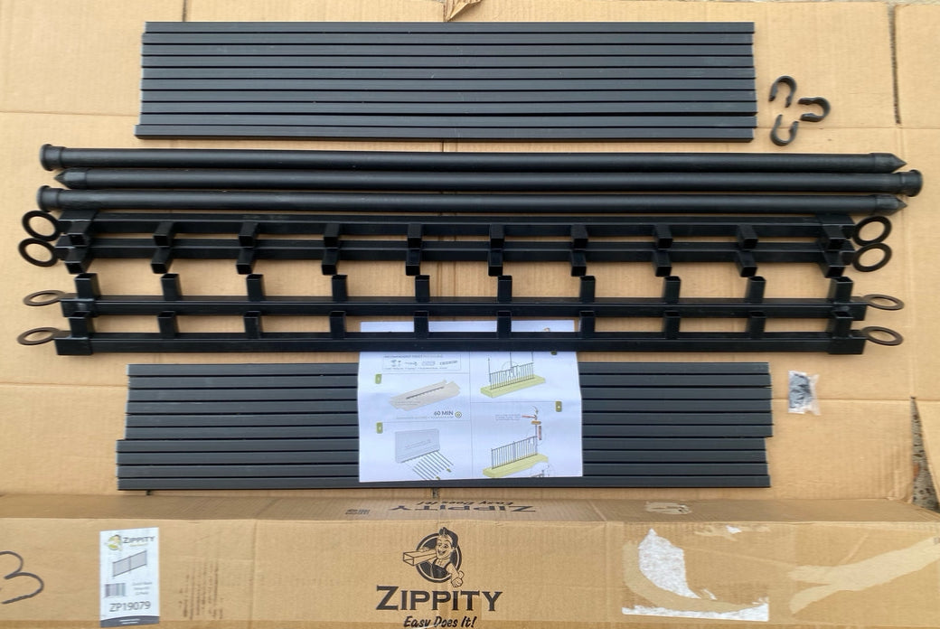 New Other Zippity 35” H x 42” W 2 Panel Poly-Steel Fence Kit For Pets, Black