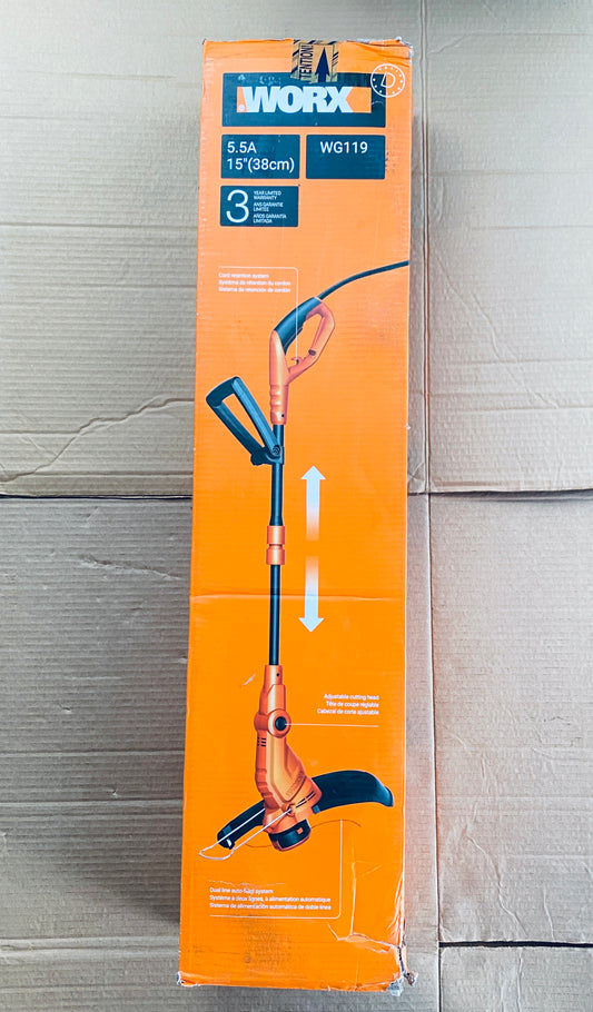 New Other WORX 15" 2-in-1 Electric Dual Auto Feed String Trimmer & Lawn Edger