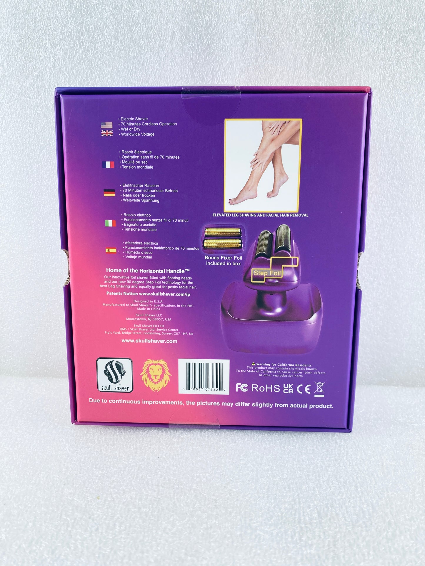 Lot Of 2 - New Skull Shaver Rechargeable & Cordless One Lion Purple PRO Shavers