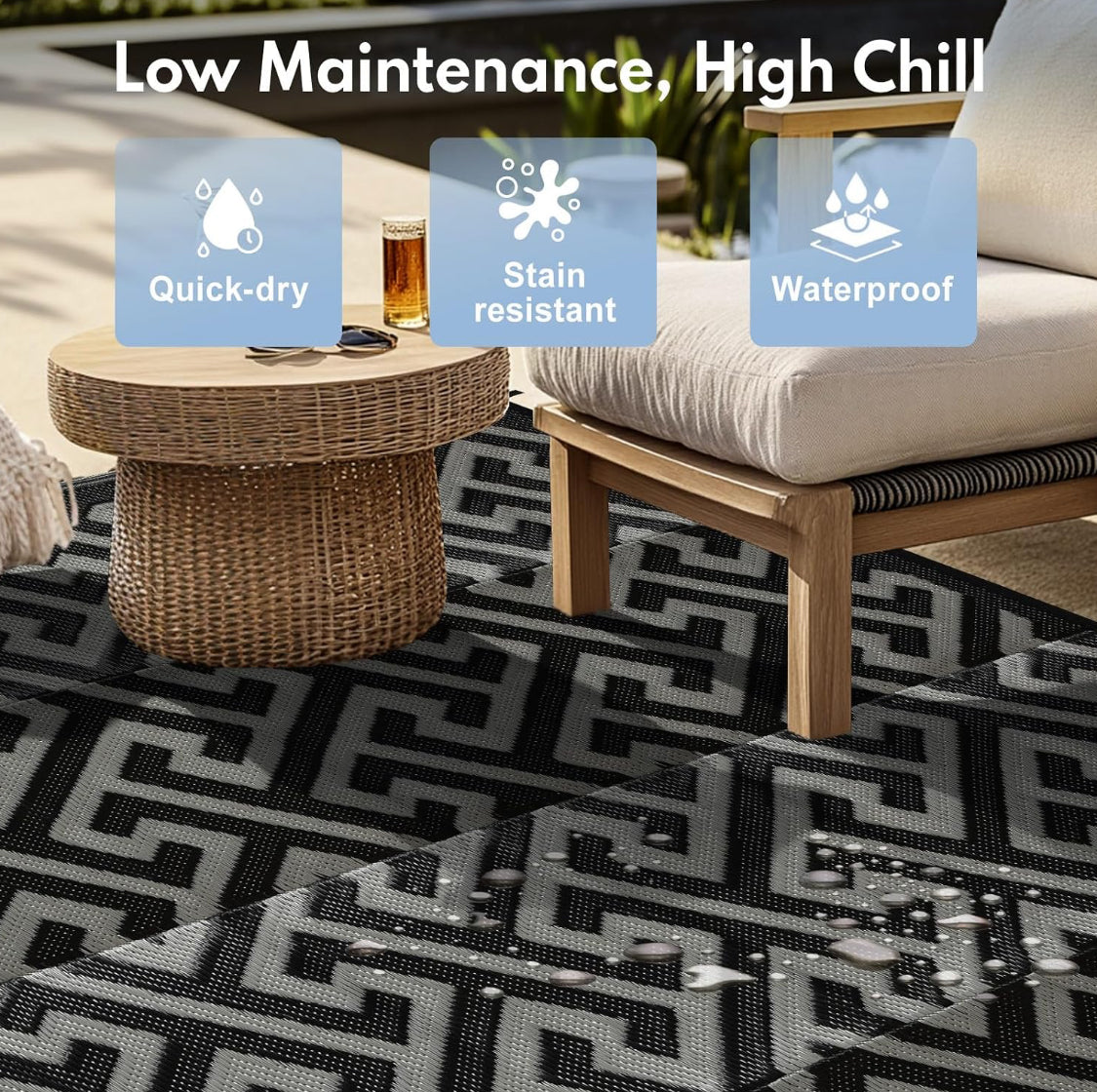 New Other Pasamic 9ft. x 18ft. Plastic Straw Waterproof Reversible Outdoor Rug