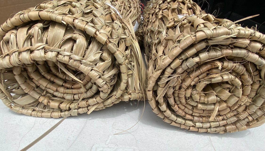 Set Of 2-New Open Box Forever Bamboo Eco-Friendly Mexican Thatch Rolls, 35” × 8’