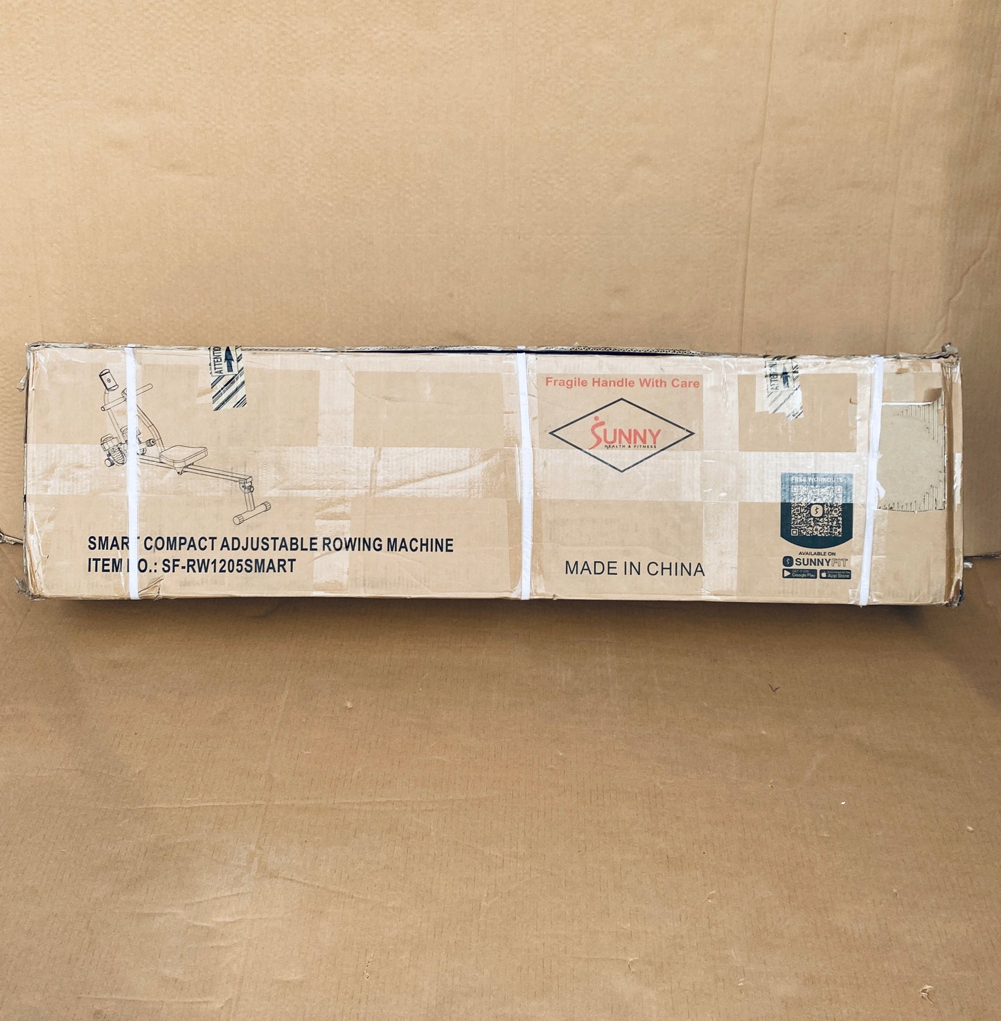 New Other Sunny Health & Fitness Compact Rowing Machine With Bluetooth