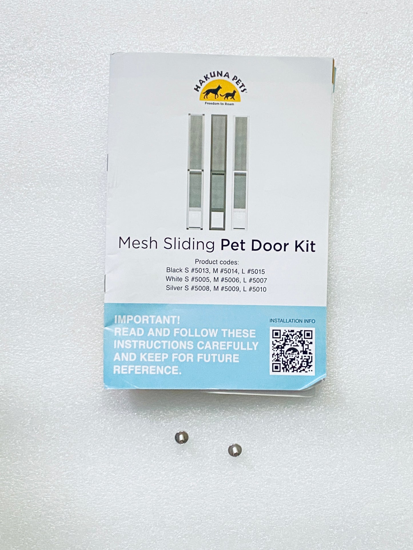New Other Hakuna Mesh Sliding Patio Pet Door (V2)+Clear Weather Resistant Panel