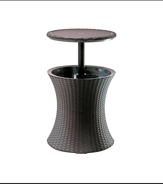 New Other Keter Pacific Cool Bar Outdoor Side Table W/ 7.5 Gallon Cooler, Brown
