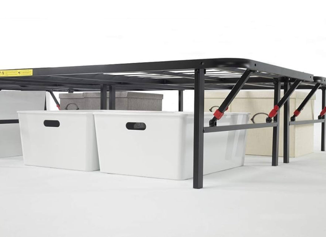 New Other Amazon Basics 14” Queen Size High Foldable Metal Platform Bed, Black