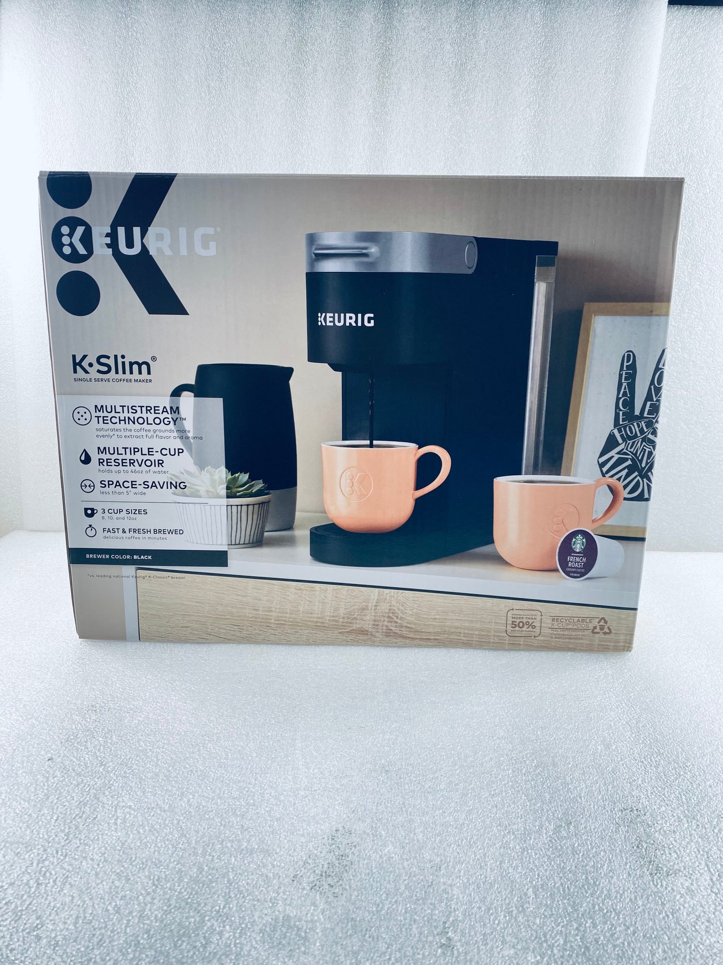 New Open Box Keurig K-Slim Single Serve Coffee Maker, Black