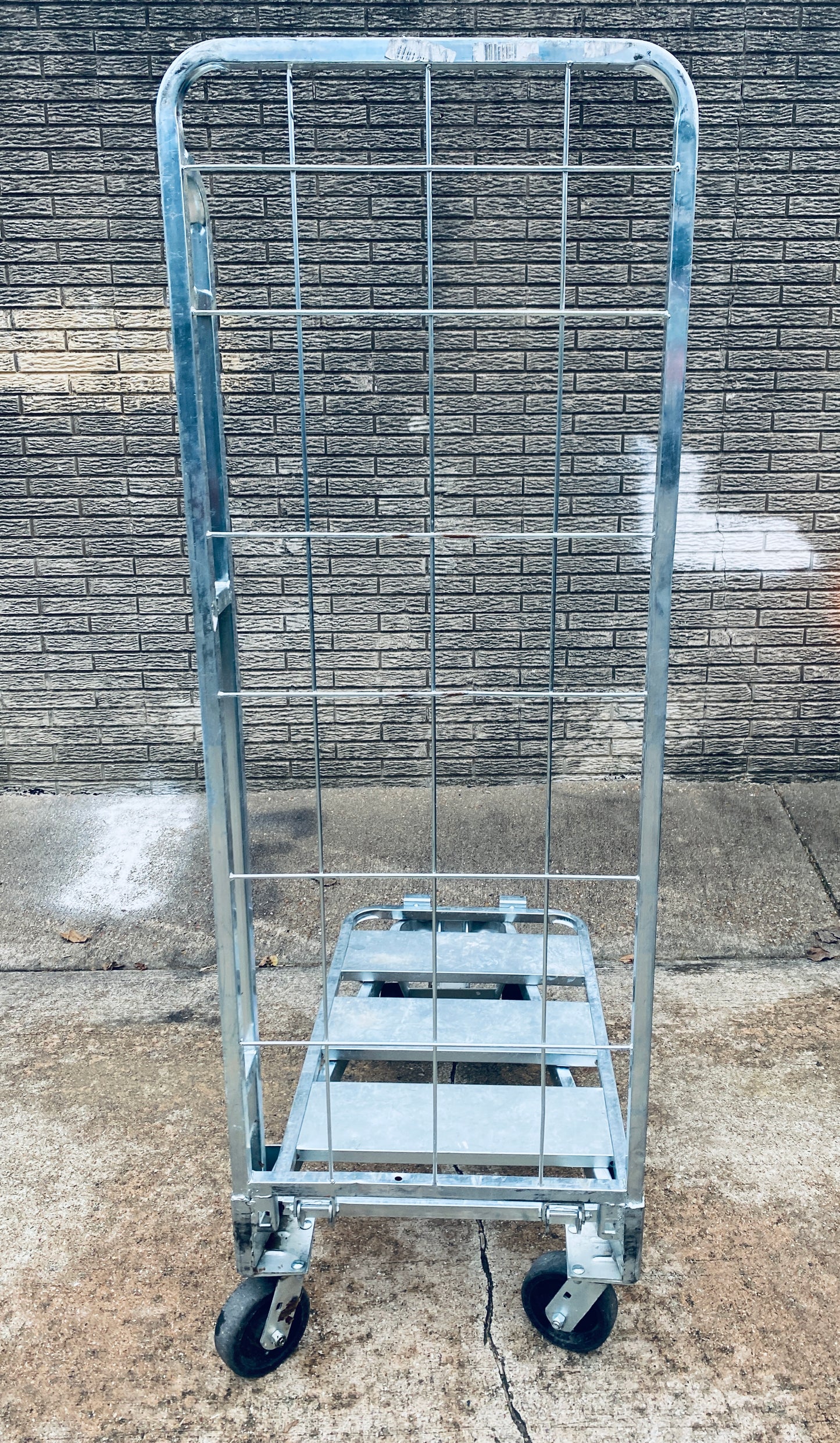 Aluminum Rolling Transport Platform Cart With 4 Castors & Supplies Hanging Rack