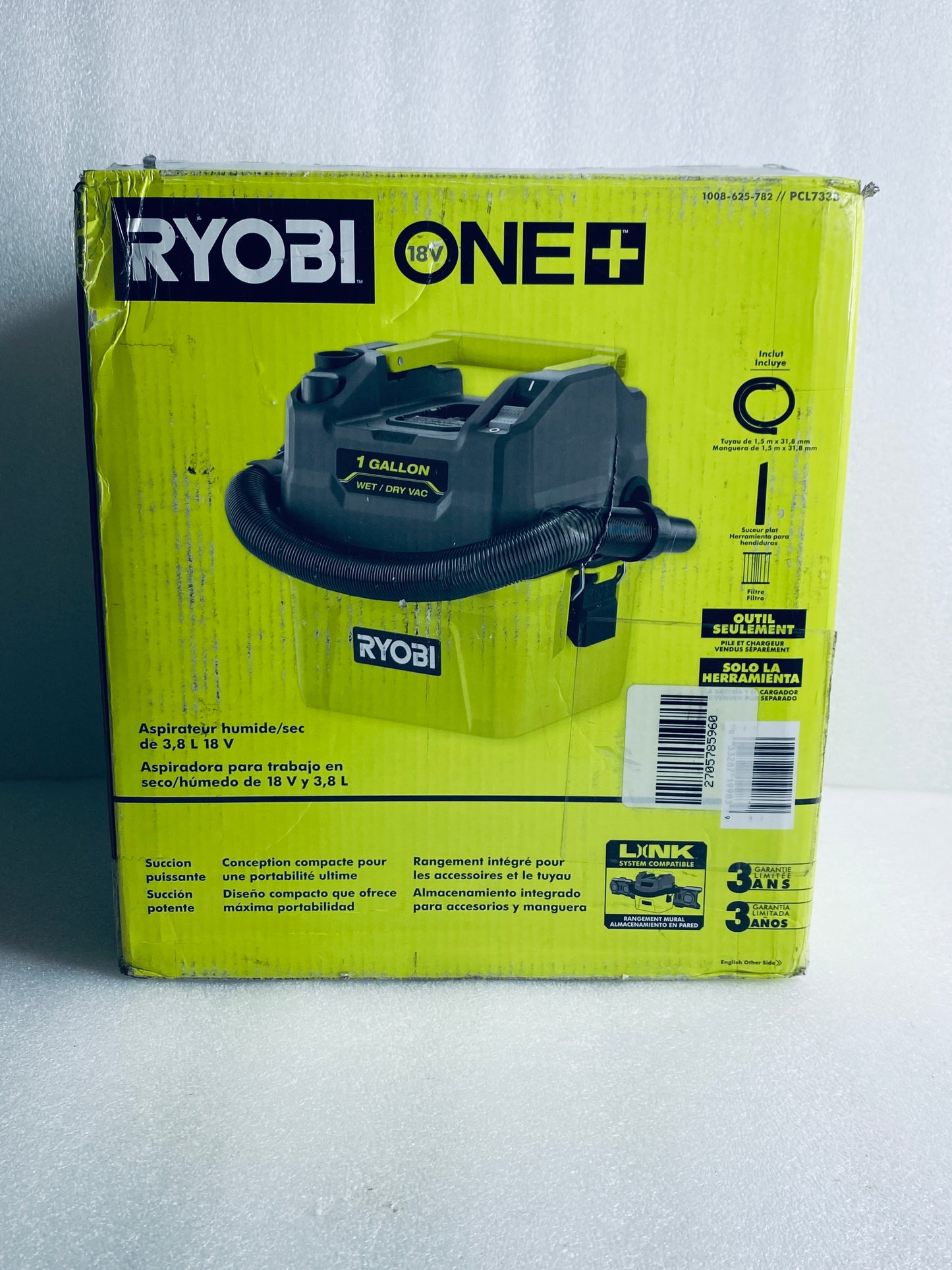 new Other - Ryobi ONE+ 18V Cordless 1 Gal. Wet/Dry Vacuum, Tool Only