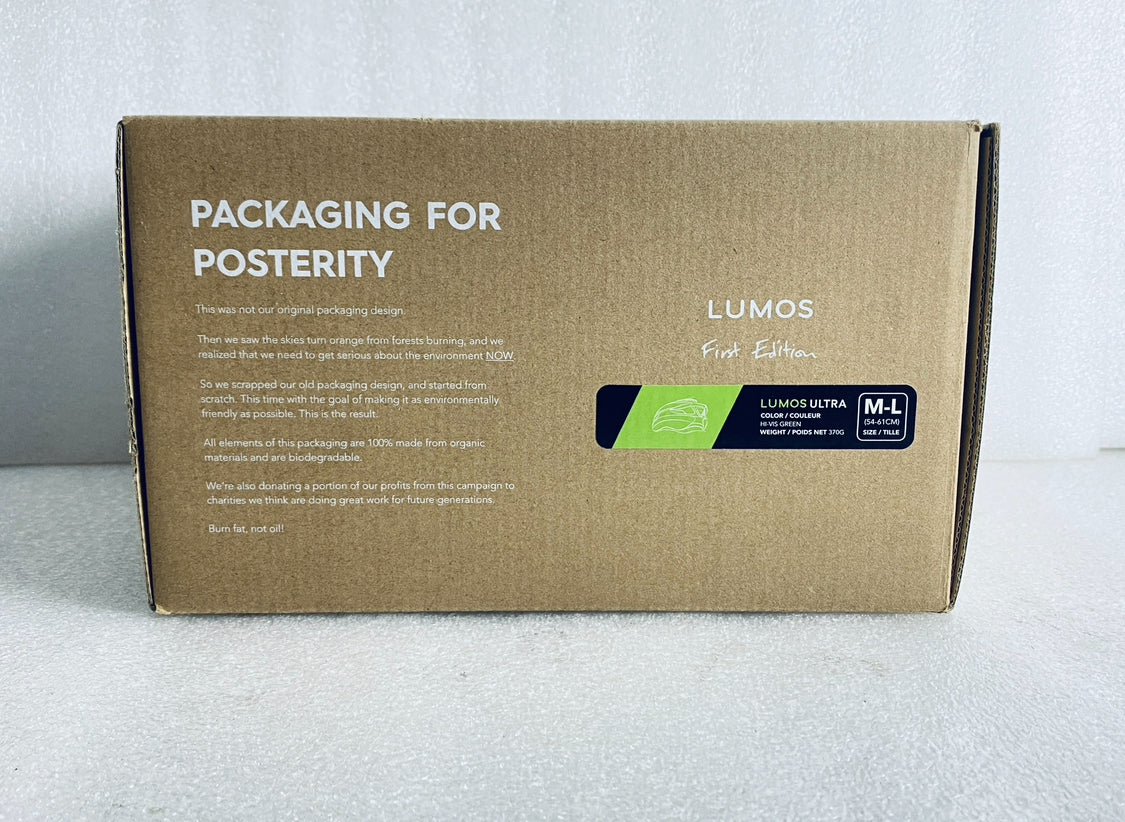 New Other Lumos Ultra Size M/L Bluetooth Hi-VIS Green Smart Helmet With Remote