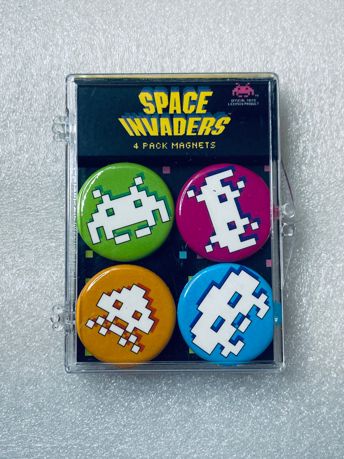 Lot Of 2 - New Other The Coop Space Invaders 1.5" Magnets, (8 Magnets Total)