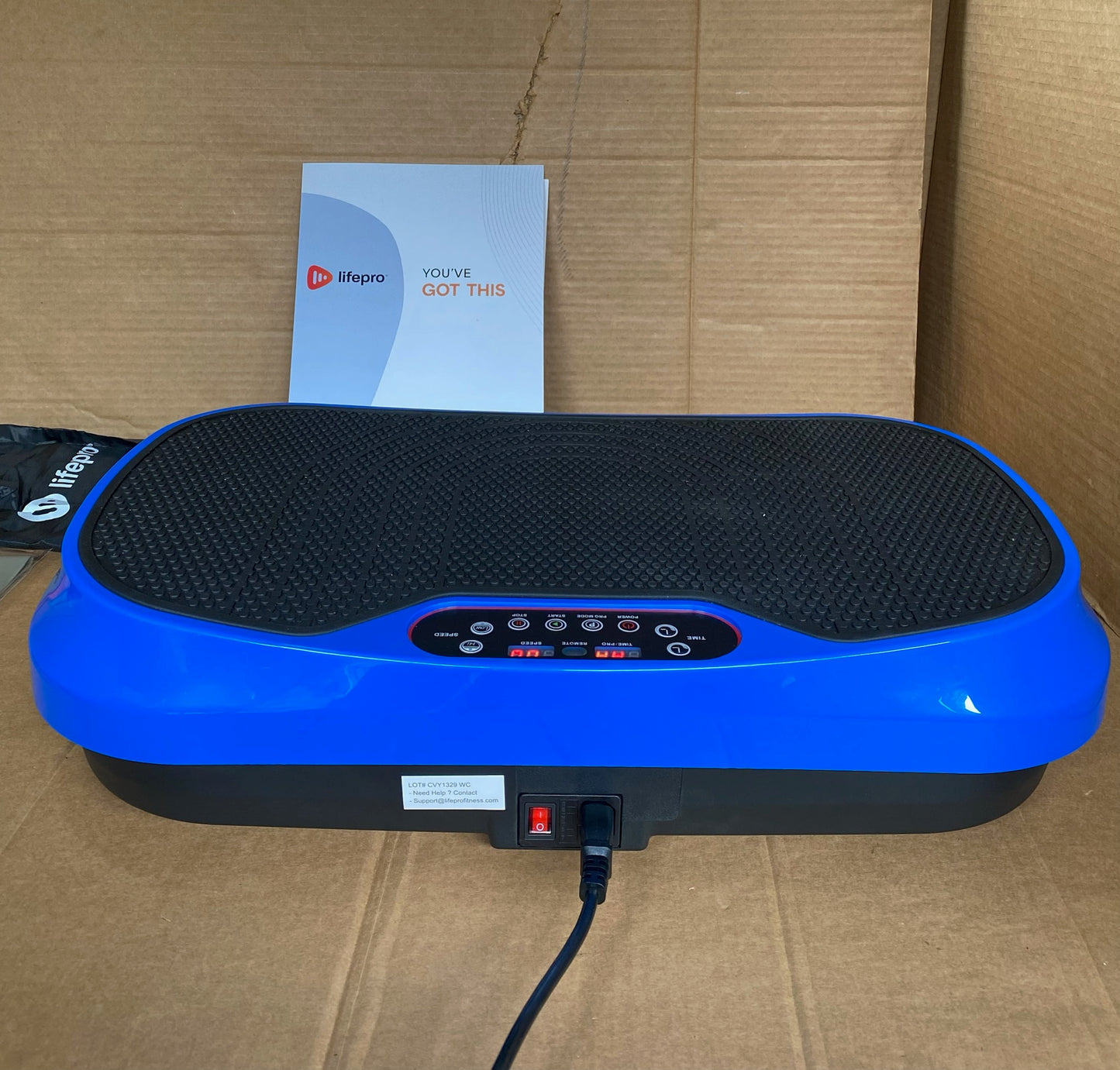 New Open Box Lifepro Waver Mini Vibration Plate Exercise Machine, Blue