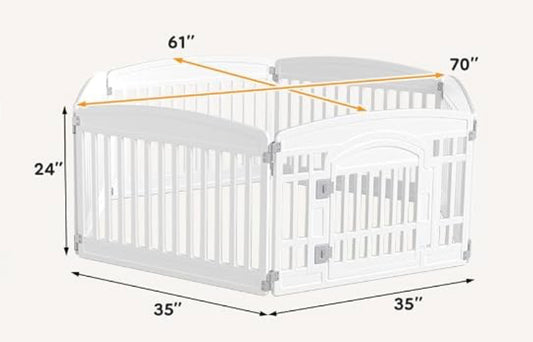 New Other NEWBULIG 6 Panel 24” Plastic In/Outdoor Dog Playpen W/ Secure Locking