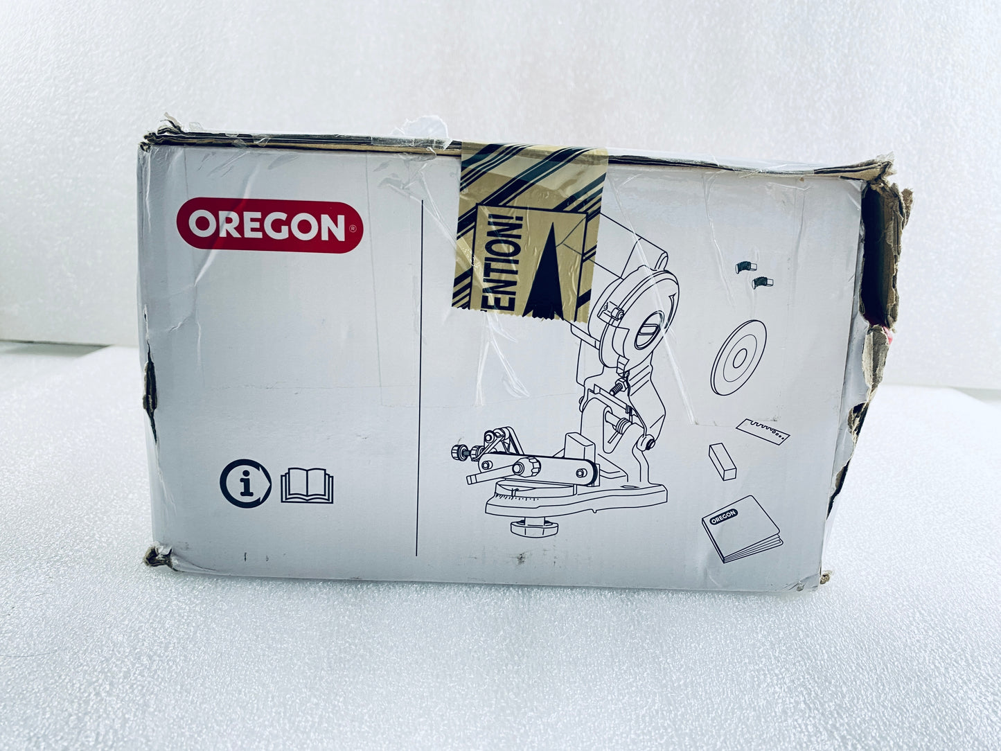 New Open Box Oregon Compact 120V Bench Grinder, Universal Saw Chain Sharpener