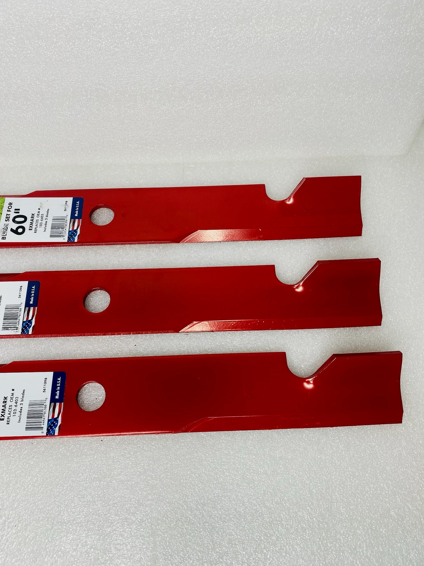 Set Of 3 - New Other MaxPower 561139B Heavy Duty Blades For 60" Cut Exmark
