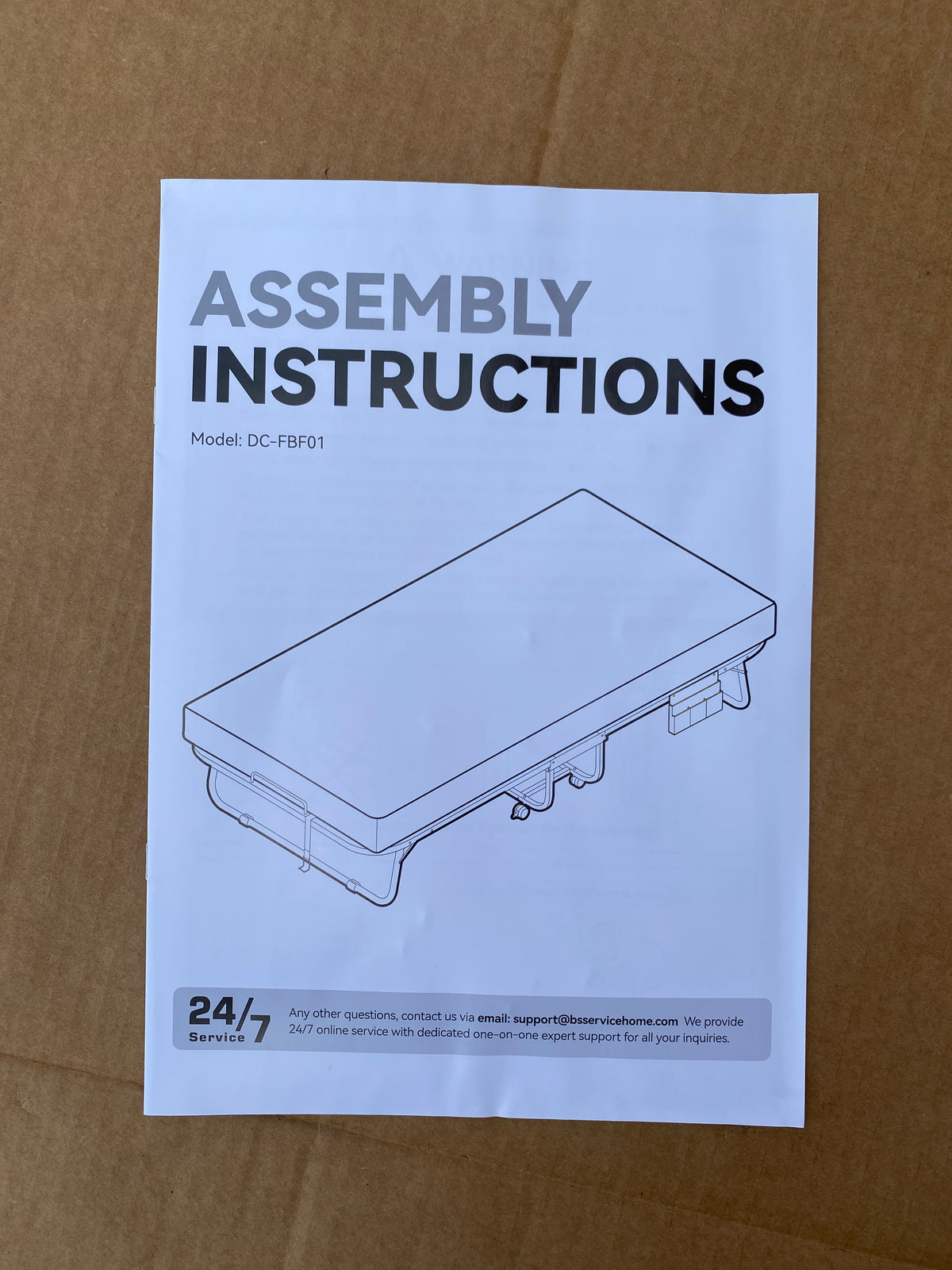 New Open Box Decofy Portable Folding Bed With Wheels & Memory Foam Mattress