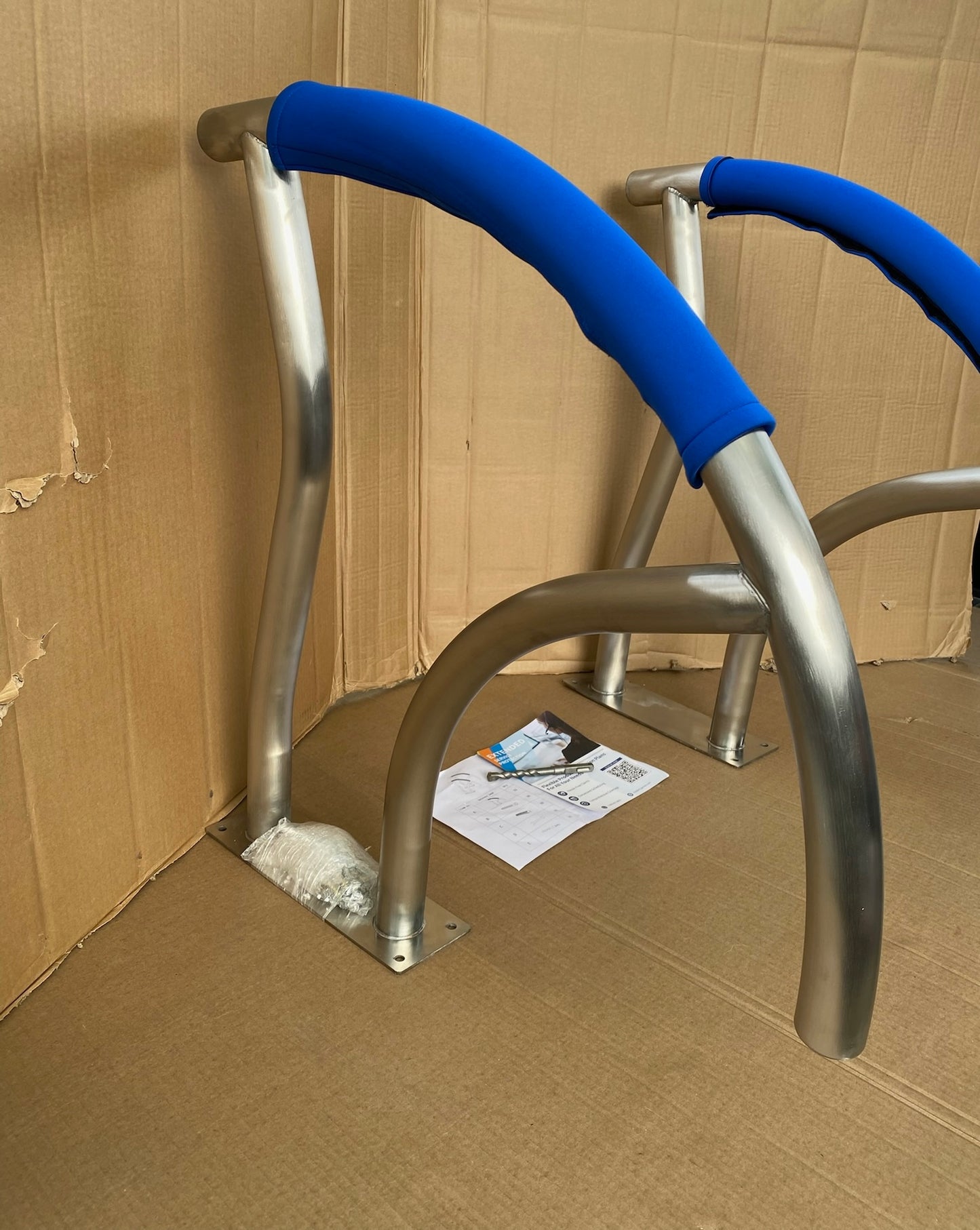 Set Of 2 New Other VEVOR Stainless Steel 30” x 30” Pool Handrails W/ Base Plate