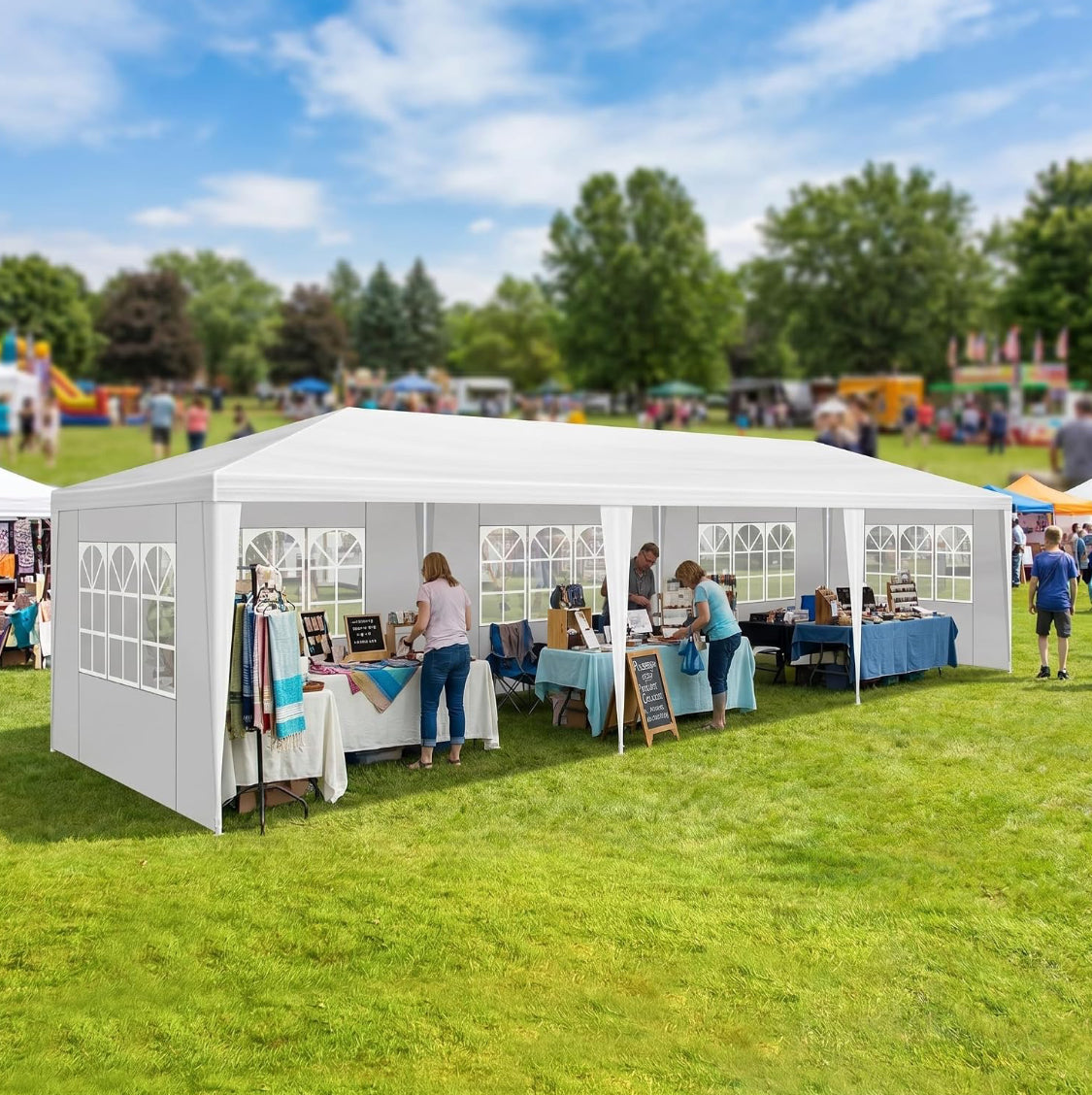 New Other TryGoal 10’ x 30’ White Outdoor Canopy Party Tent With Sidewalls