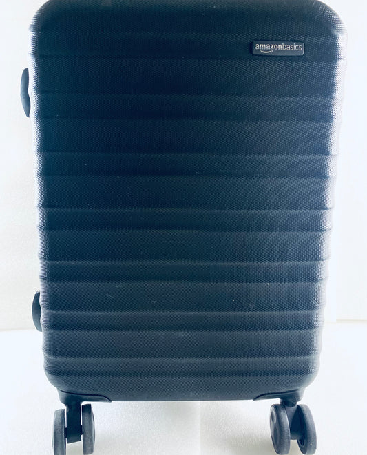 Amazon Basics 21" Hardside Carry-On Luggage with Spinner Wheels, Black