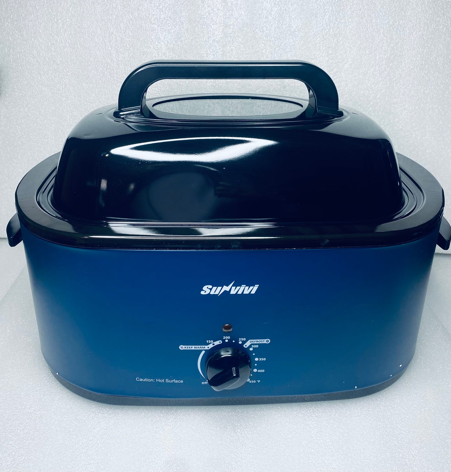 new Other - Sunvivi 28 Qt Roaster Oven Self-Basting Lid W/ Viewing Window, Blue