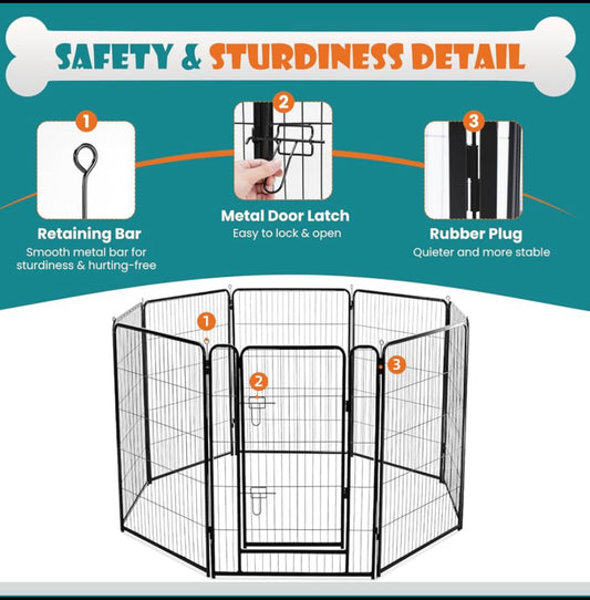 New Other NEWBULIG 8 Panel 40'' H Large Indoor/Outdoor Dog Playpen With Door