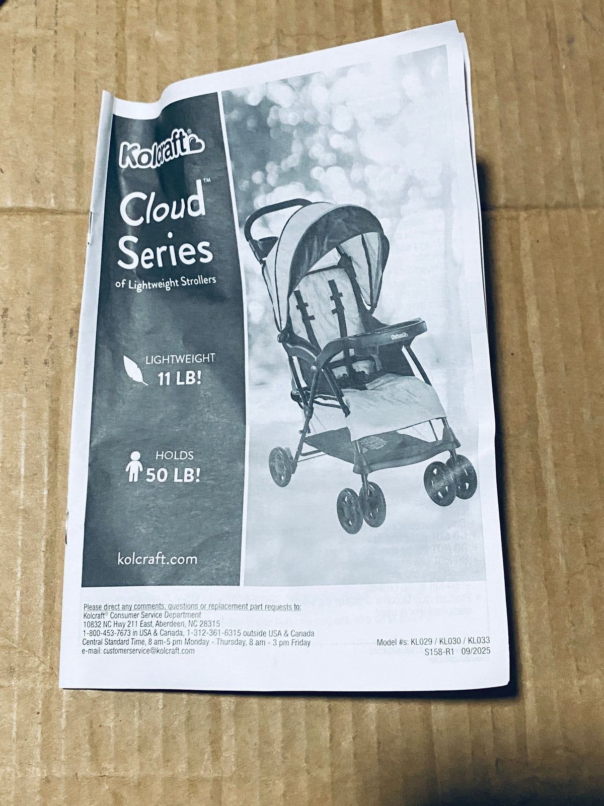 New Open Box Kolcraft Cloud Plus Lightweight Umbrella Stroller W/ Reclining Seat