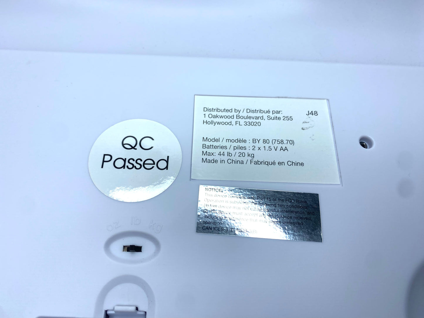 beurer Up to 44 lbs. White Digital Baby/Pet Scale With Hold Function, BY80