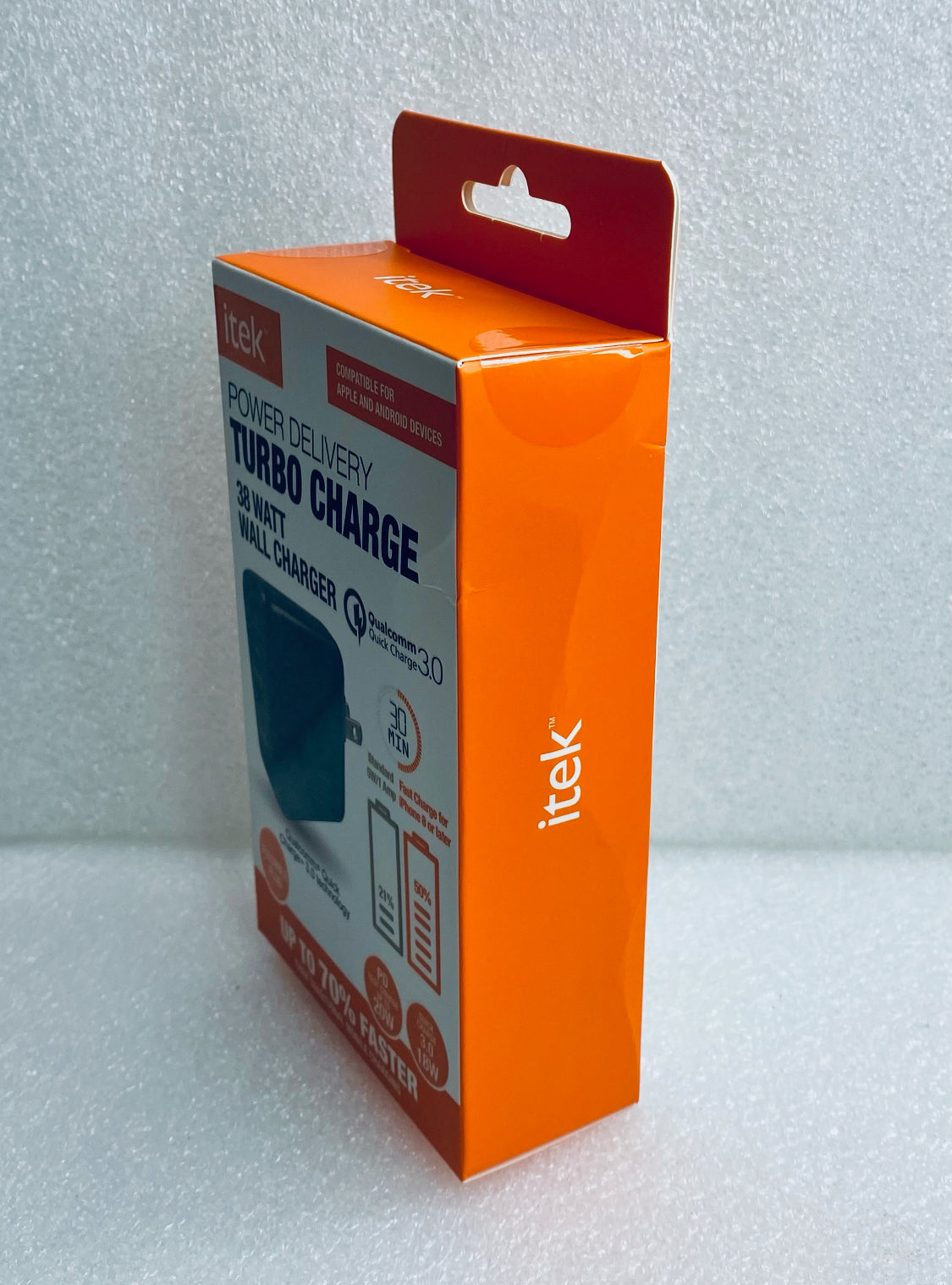 New Itek Power Delivery Turbo Charge 38 Watt Wall Charger Black