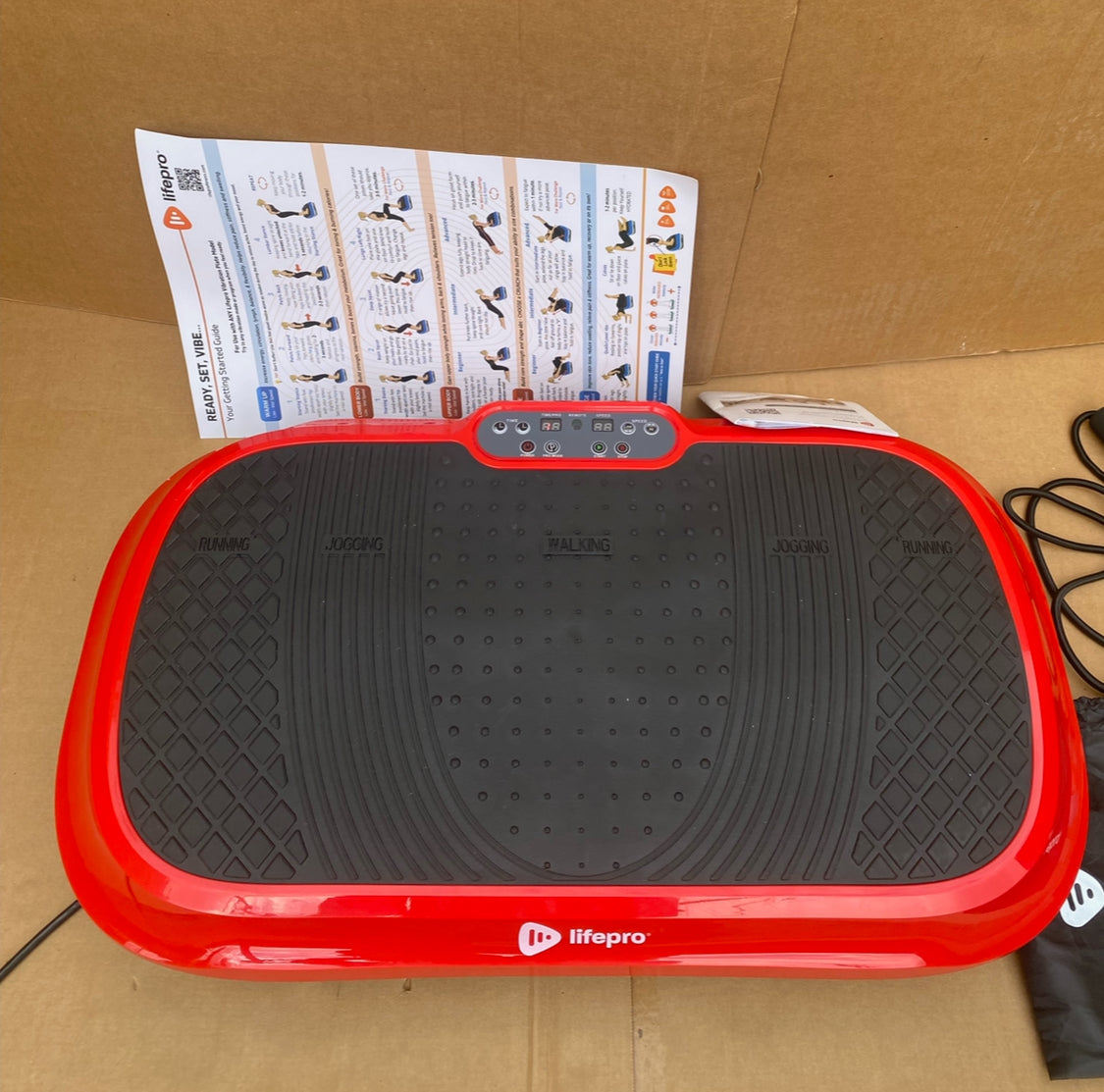 Like New LifePro Waver Vibration Plate, Red/Black