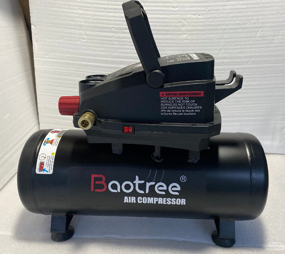 New Other 4 Gallon Portable Air Compressor With 0.5HP & Max 110PSI, Black