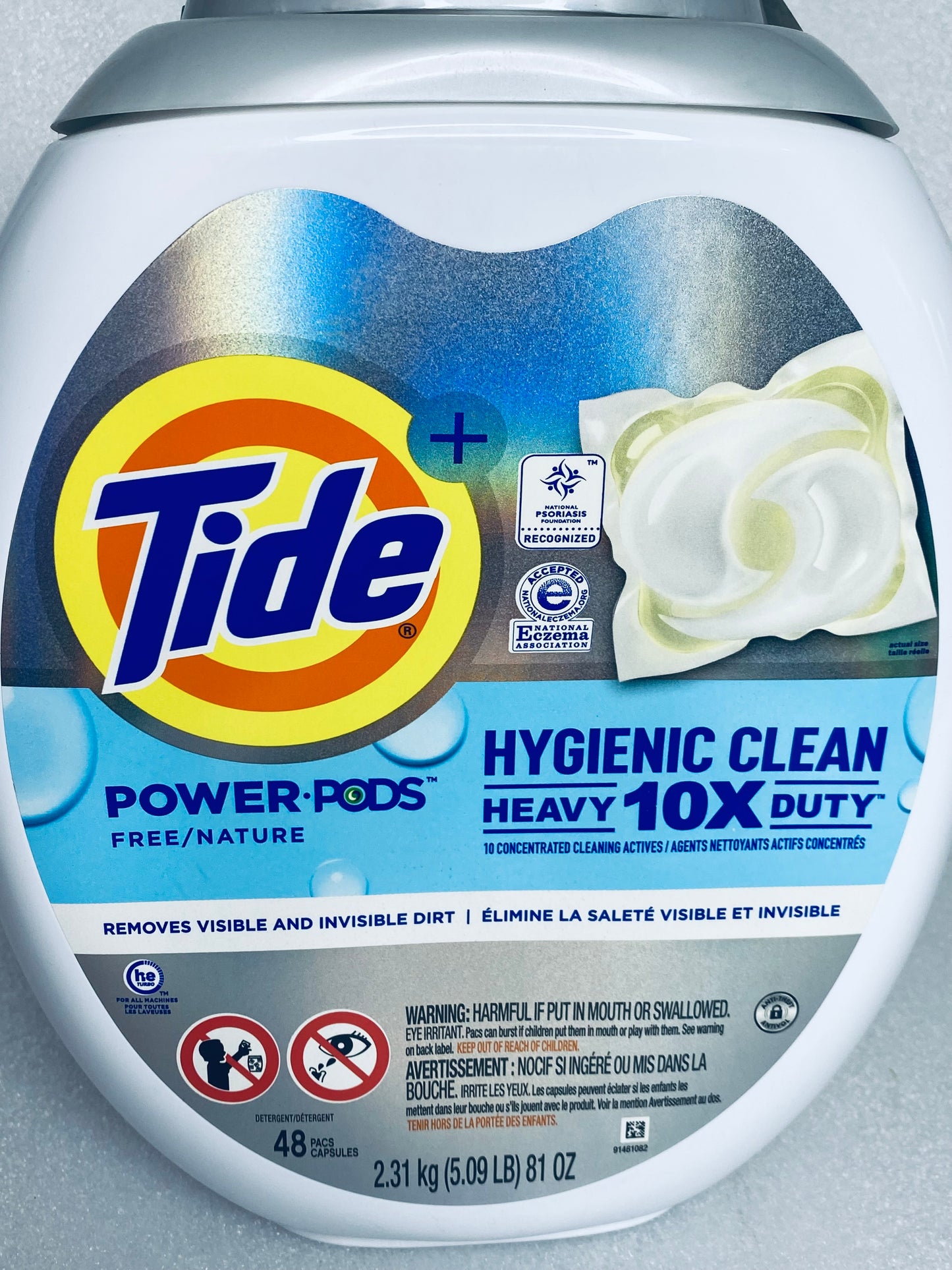lot of 2 new - tide power pods hygienic clean heavy 10x duty, 96 count total