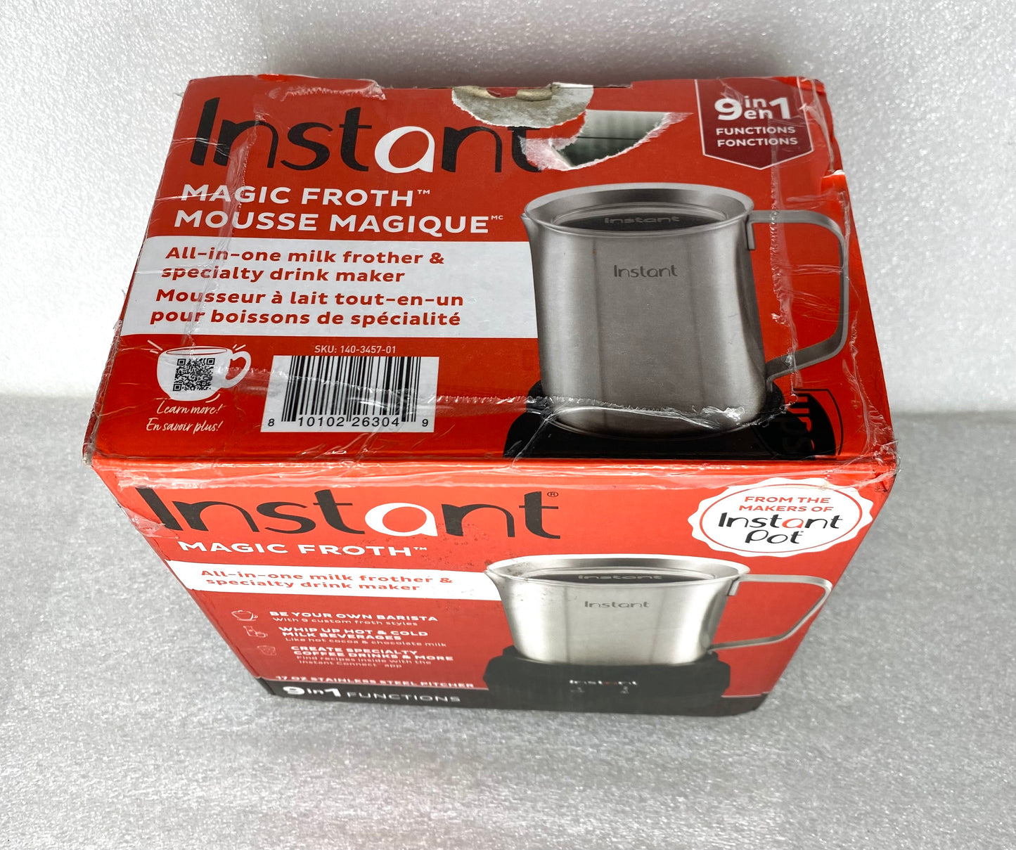 instant Pot Magic Cup 9-in-1 Frother, 17oz Stainless Steel Cup Electric - (READ)