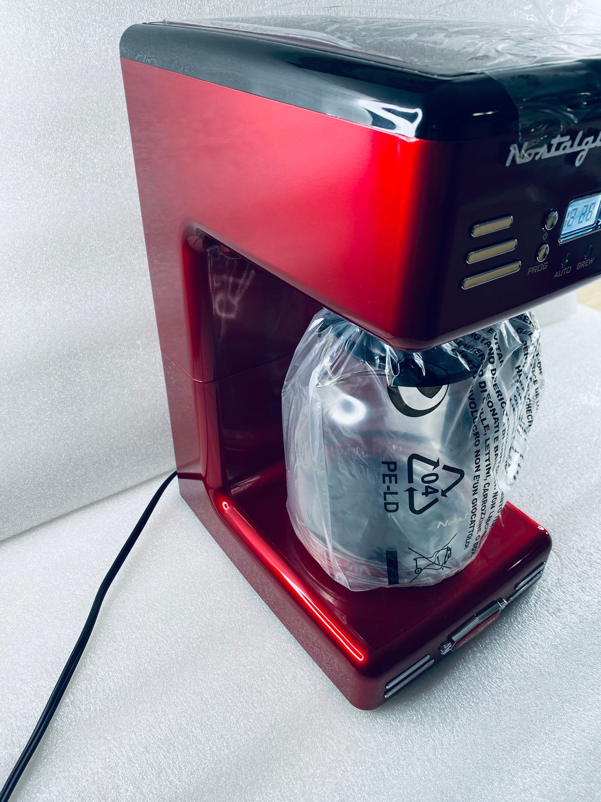 New Open Box Nostalgia Retro 12-Cup Programmable Coffee Maker With LED Display