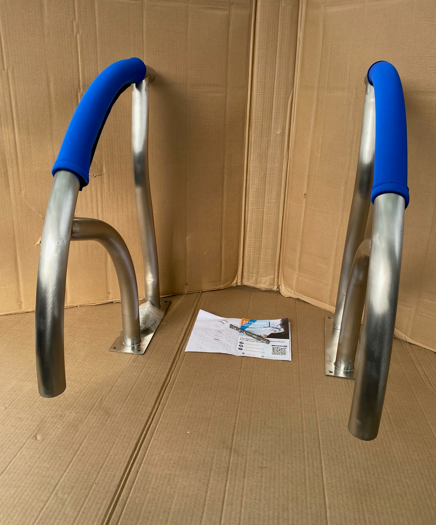 Set Of 2 New Other VEVOR Stainless Steel 30” x 30” Pool Handrails W/ Base Plate