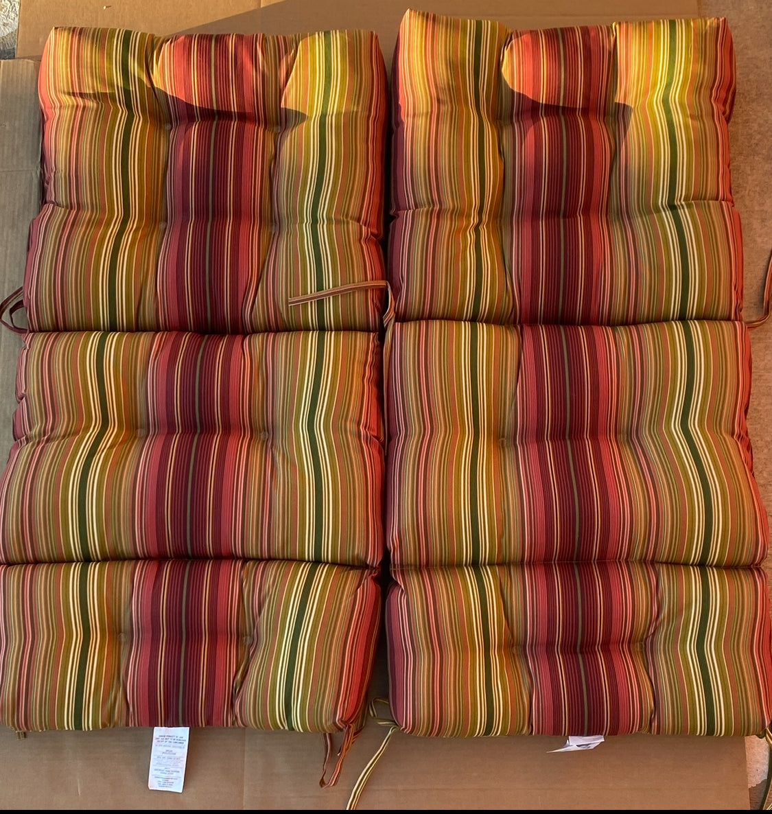 Set Of 2 - New Open Box Greendale Home Fashions Outdoor Seat/Back Chair Cushions