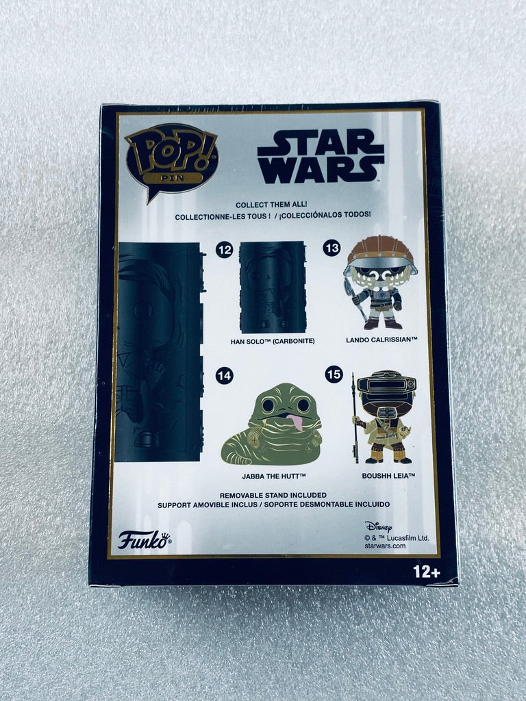 New Star Wars Funko POP! Enamel Pin #12 Han Solo Carbonite With Stand