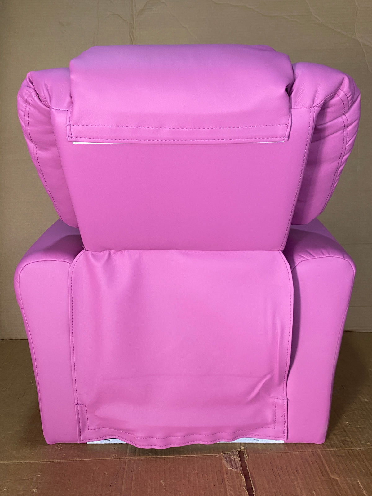 New Open Box Flash Furniture 27in. Hot Pink Vinyl Upholstered Kids Accent Chair