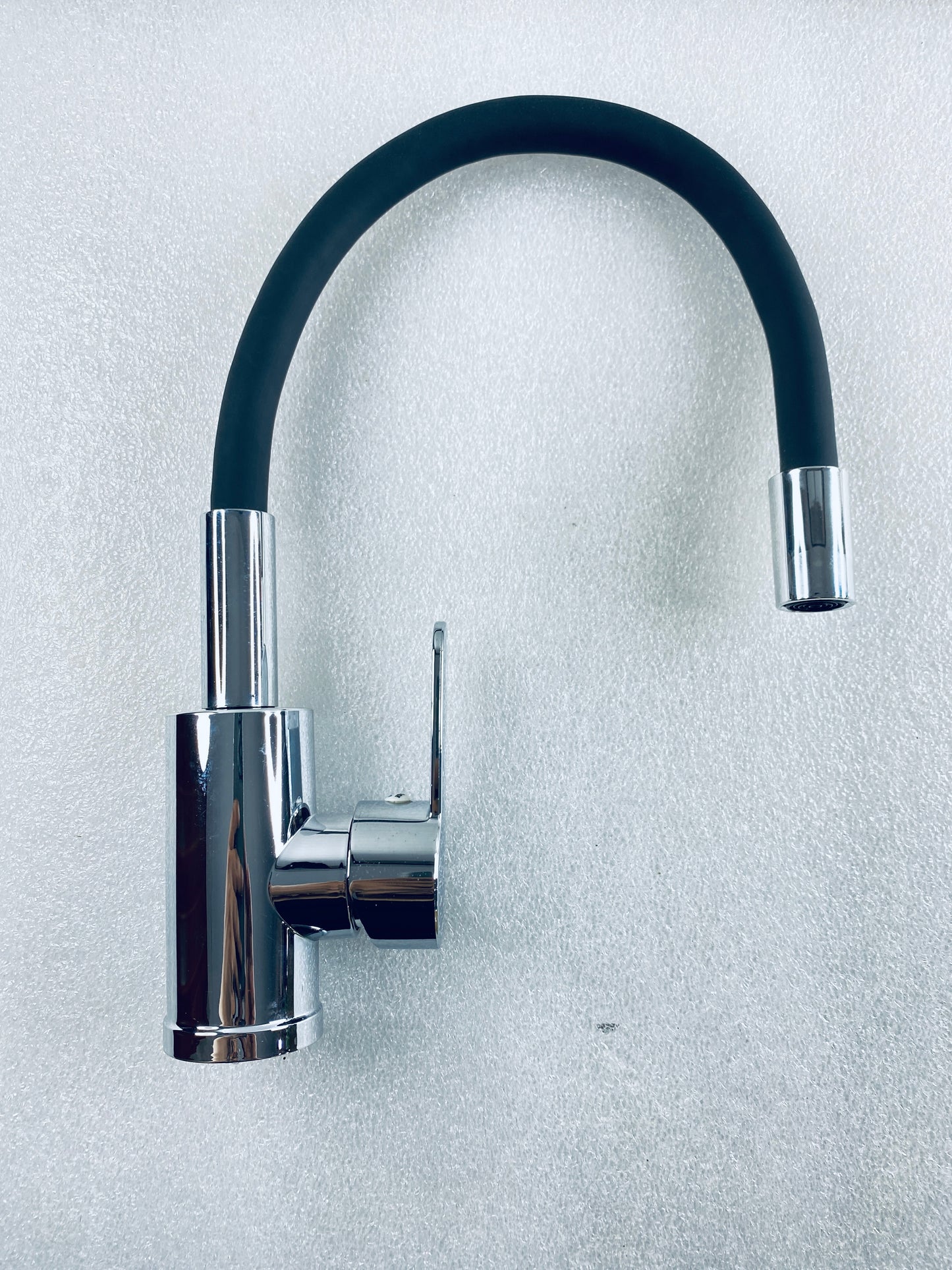 New Other Flexible Kitchen Faucet With Single Handle Lever, Black/Chrome