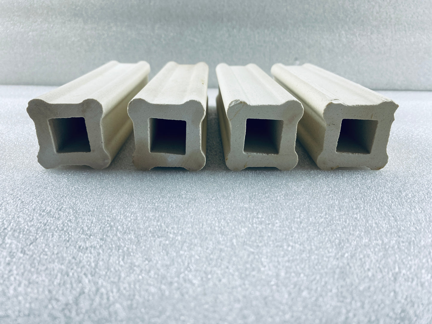 Lot Of 4 - Kiln Approx. 6" Tall x 1 1/2" Wide Squared End Posts