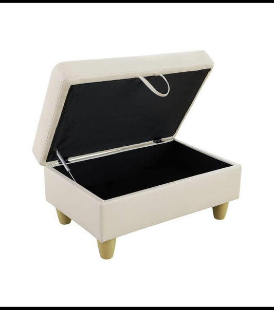 New Other UOCFYK White Storage Ottoman Bench With Hinged Lid, 35" x 23" x 17"