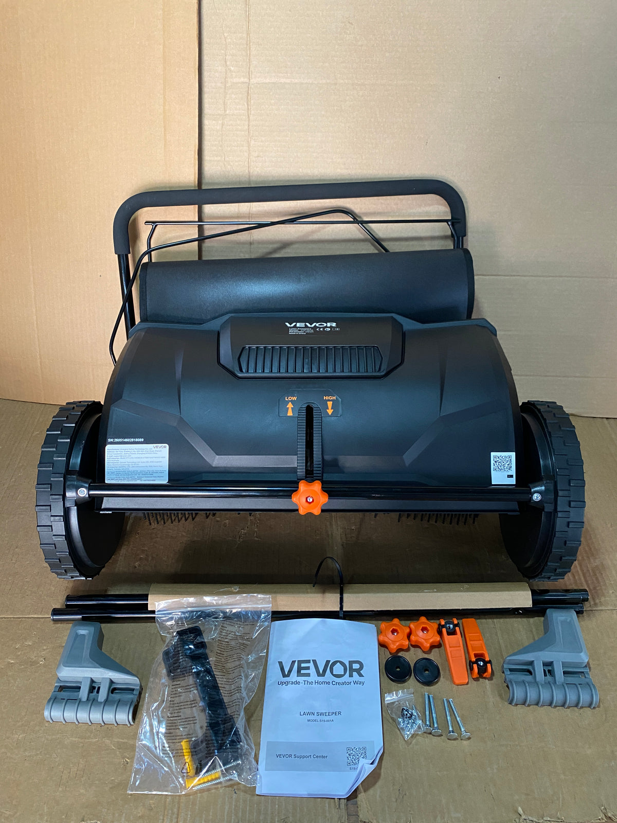 New Other VEVOR Push Lawn Sweeper 21" Leaf/Grass Collector 3.5 cu ft. Hopper Bag