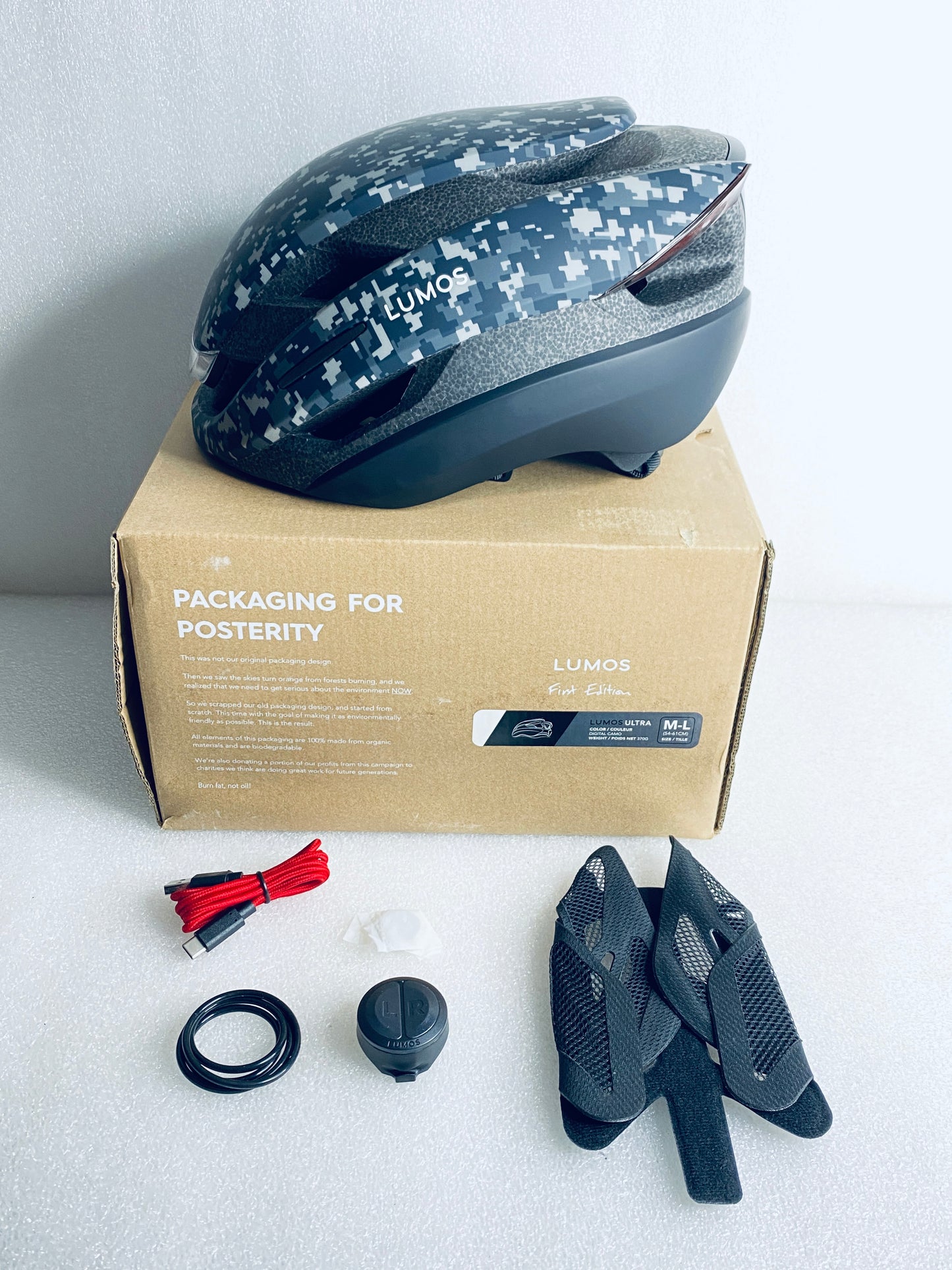 New Other Lumos Ultra Size M/L Bluetooth Digital Camo Smart Helmet With Remote
