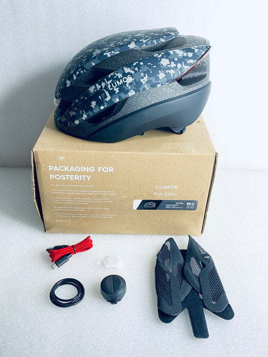 New Other Lumos Ultra Size M/L Bluetooth Digital Camo Smart Helmet With Remote