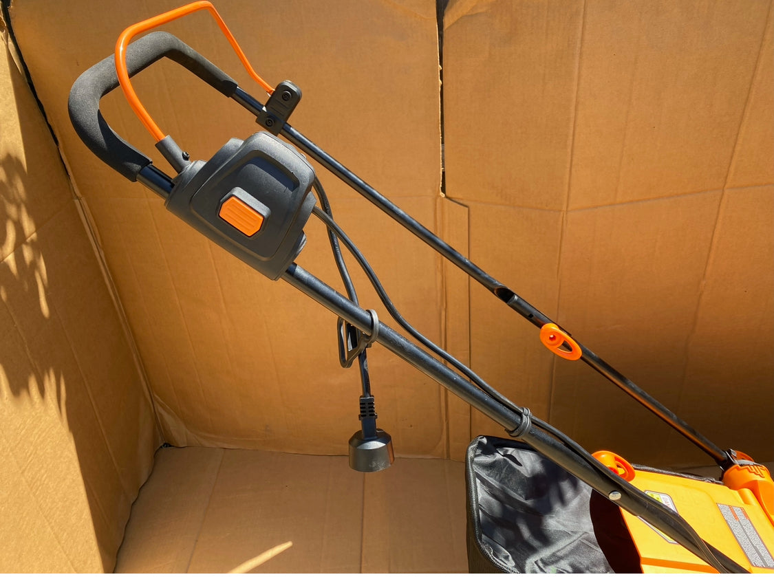 LawnMaster MEB1216K Electric Lawn Mower 16" 12AMP, Black & Orange