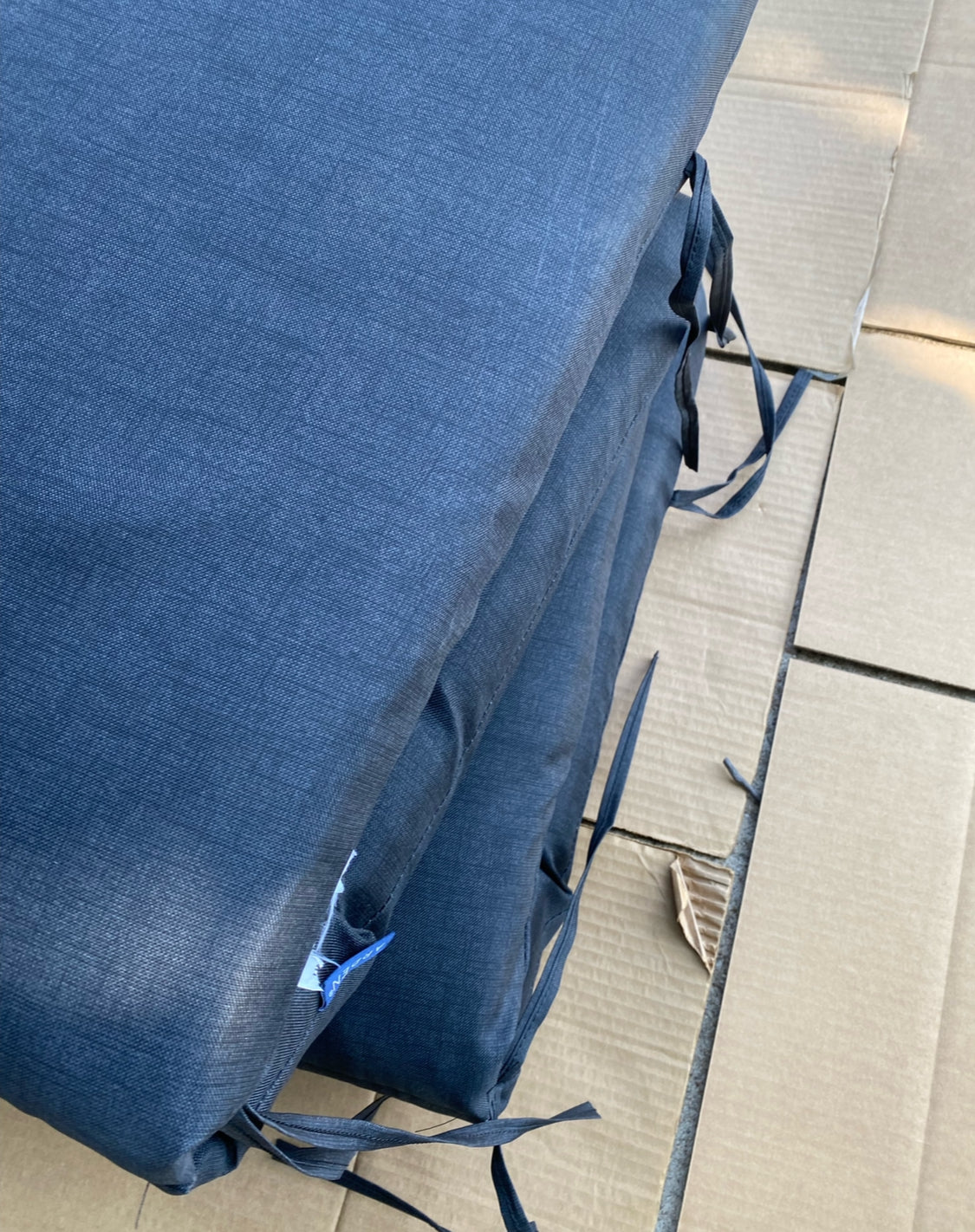 Set Of 2 - New Other Arden 20” x 44” Patio Dining Outdoor Chair Cushions, Black