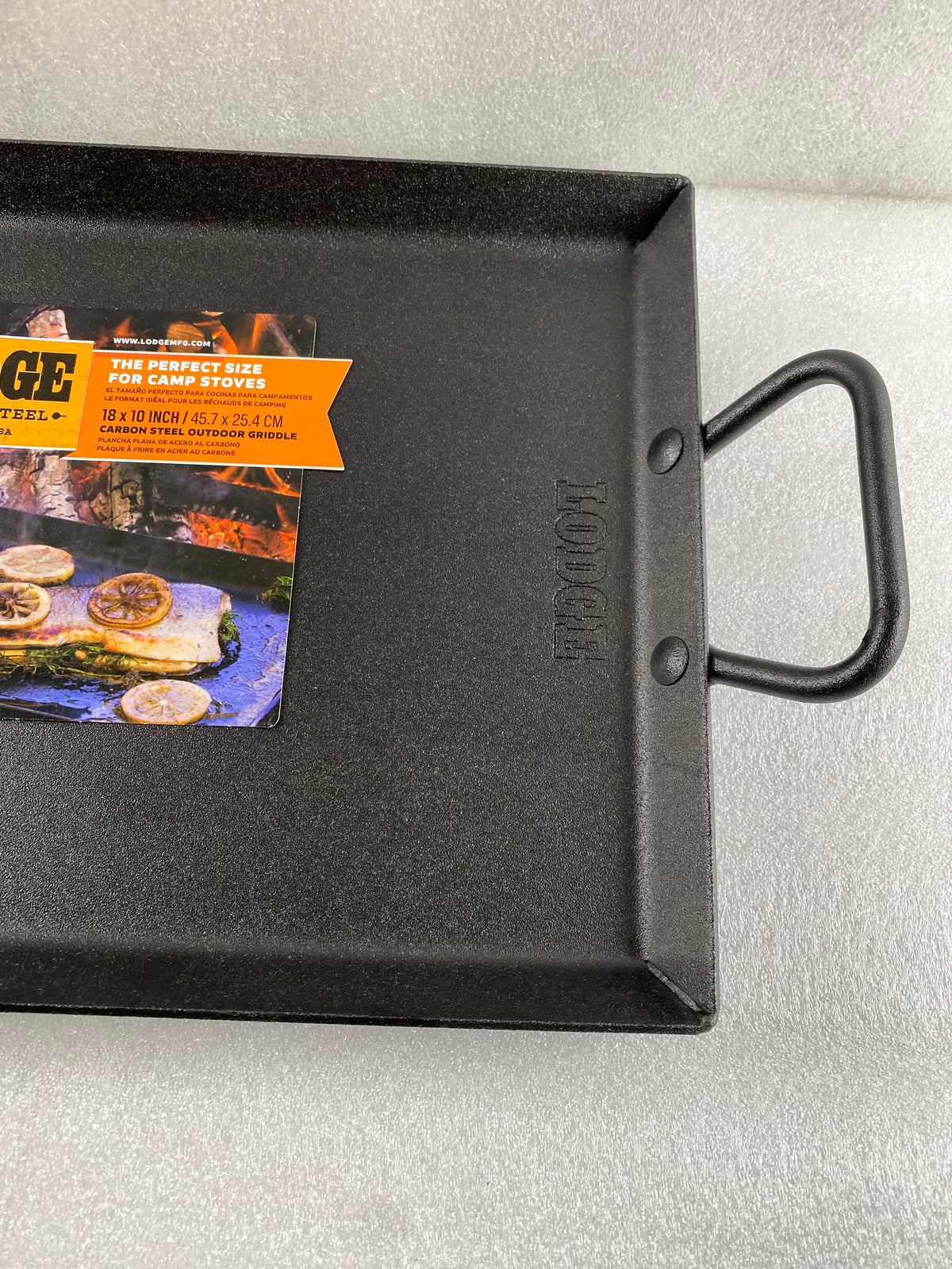 New Other Lodge Cast Iron 18” x 10” Seasoned Carbon Griddle, Black